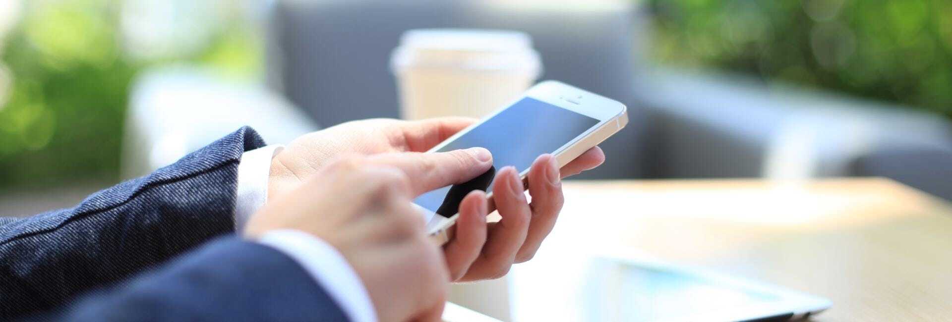 Browsing the web on a smartphone